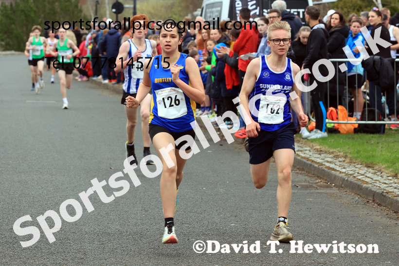 Boys and Girls Under-16s, 2026 Elswick Harriers Good Friday Road Relays and Young Athletes, Newburn,  Newcastle upon Tyne. Photo: David T. Hewitson/Sports for All Pics